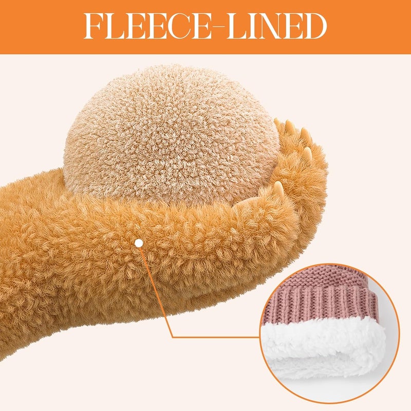 Durio Womens Knit Beanie Winter Thick Solid Fleece Lined Beanie Hats for Women Men Unisex Warm Skiing Beanies - Image 3